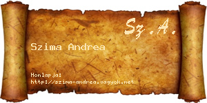 Szima Andrea névjegykártya