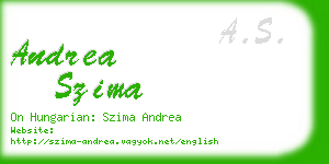 andrea szima business card